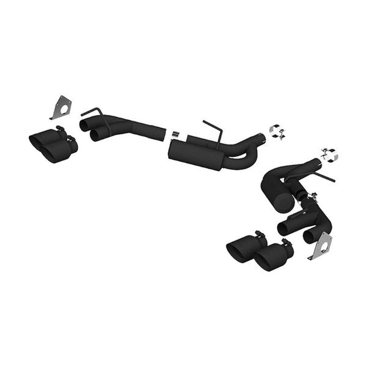 MBRP 2.5" Dual Axleback Exhaust Black (2016+ Camaro V6) S7039BLK