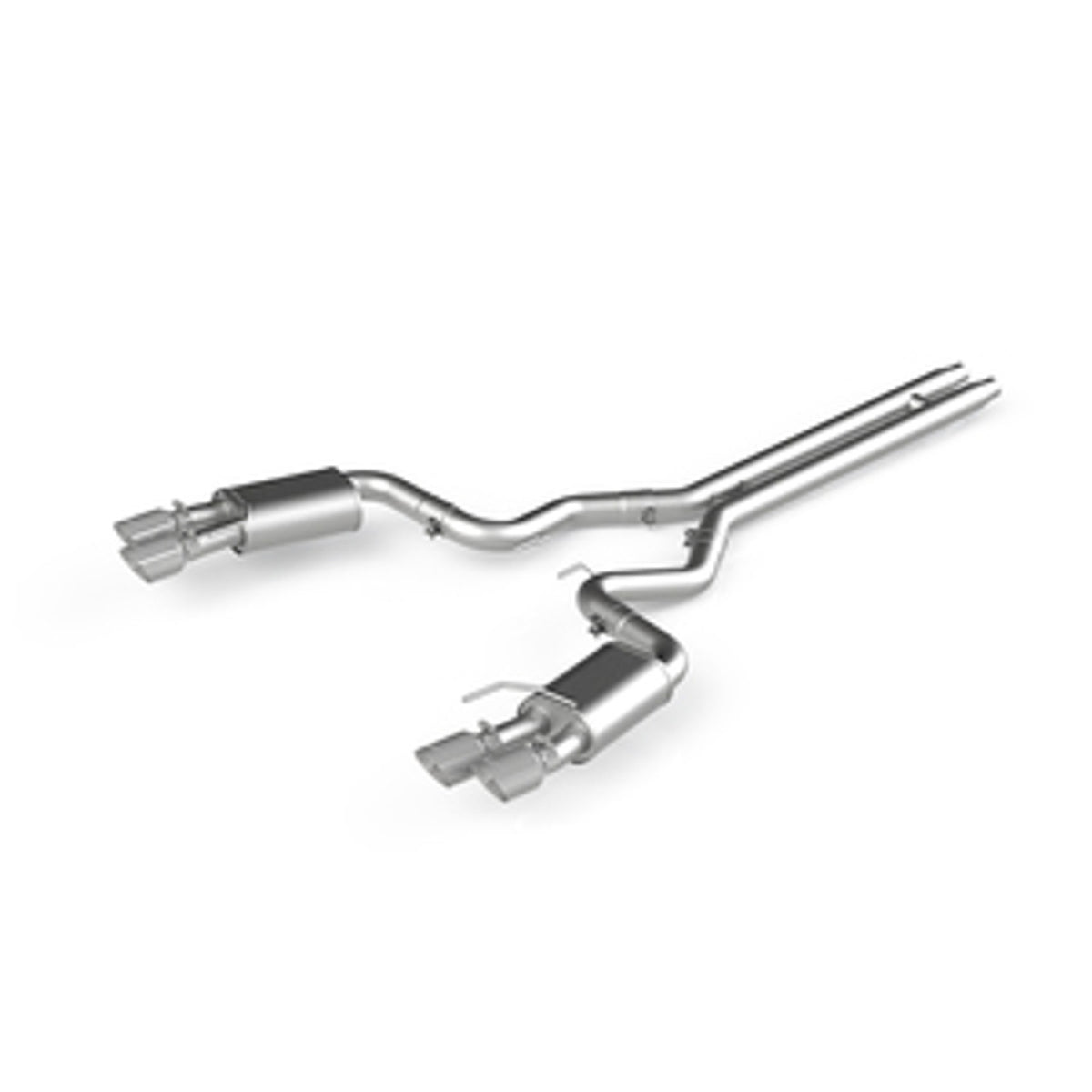 MBRP Pro Series 3" Cat Back Aluminized Exhaust Quad Polished Tips Street (2018-2023 Mustang GT) S7205AL