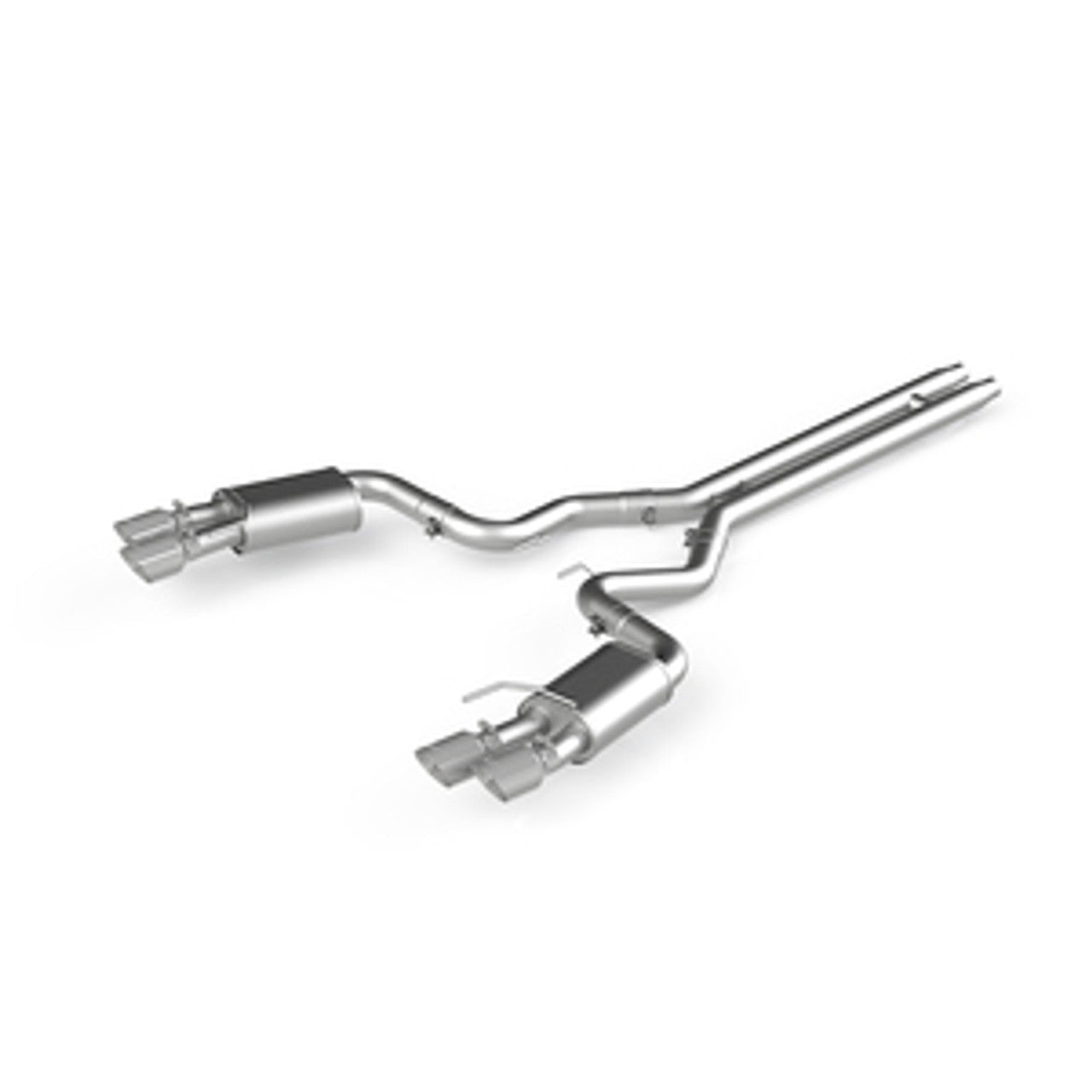 MBRP Pro Series 3" Cat Back Aluminized Exhaust Quad Polished Tips Street (2018-2023 Mustang GT) S7205AL