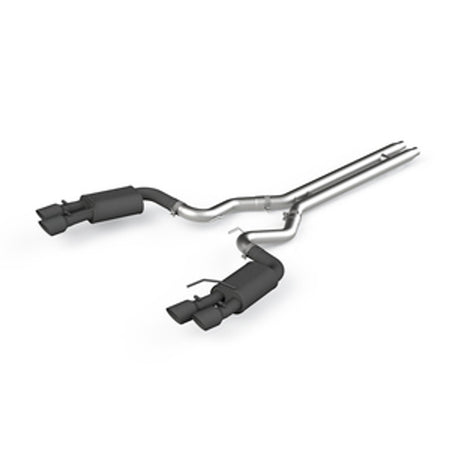 MBRP Pro Series 3" Cat Back Exhaust Quad Black Tips Street (2018-2023 Mustang GT) S7205BLK