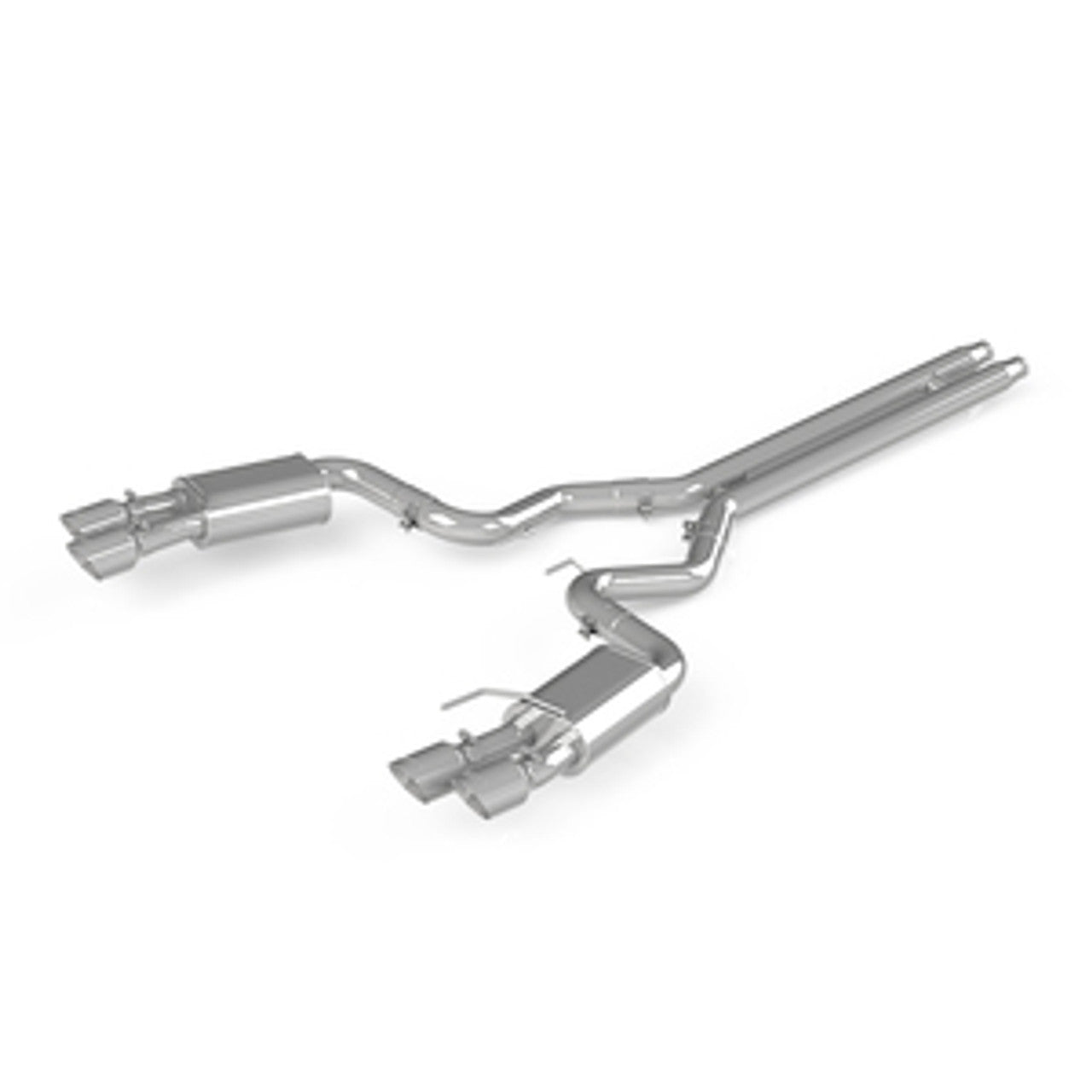MBRP Pro Series 3" Cat Back Exhaust Quad Polished Tips Street (2018-2023 Mustang GT) S7205304