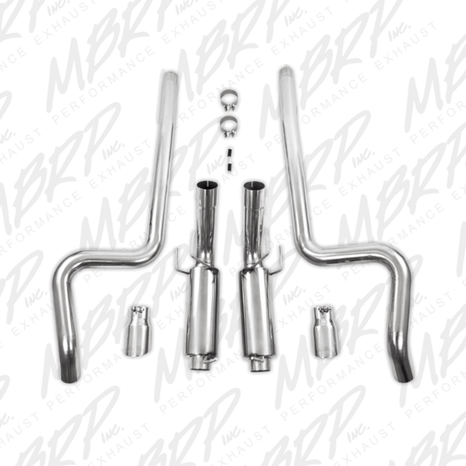 MBRP Cat Back Exhaust Race Series T409 (2011-14 Mustang GT) S7264409