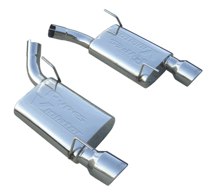 Pypes Axle Back Exhaust Kit w/ Violator Mufflers Stainless (2005 - 2010 Mustang GT) SFM60VS