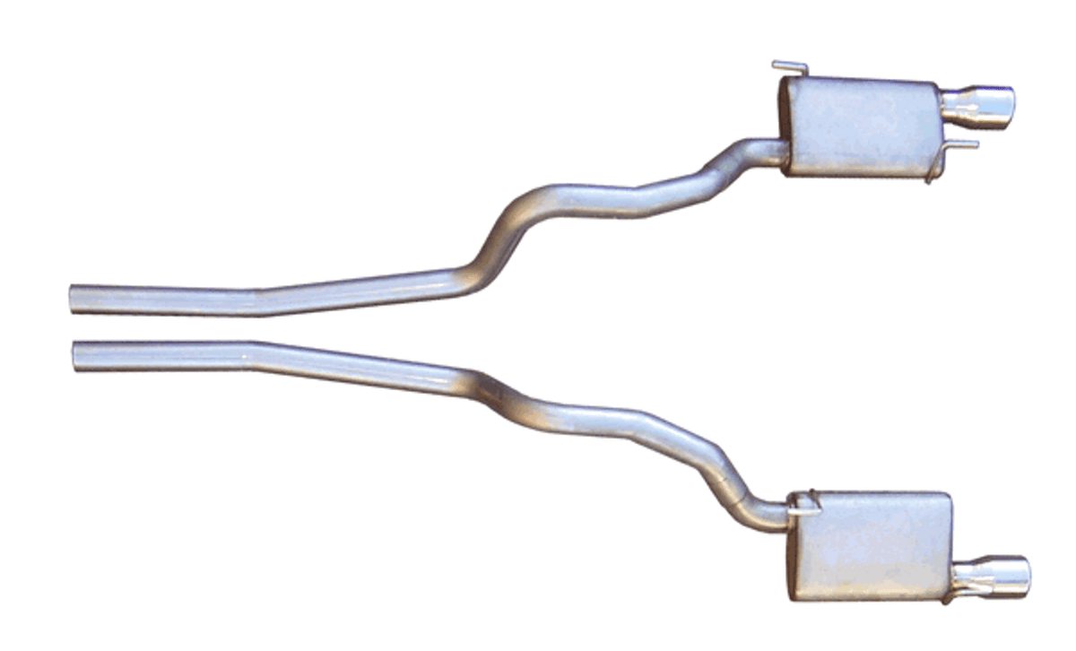 Pypes Catback Exhaust System w/ Violator Mufflers NO X-Pipe Stainless (2005 - 2010 Mustang GT) SFM62V