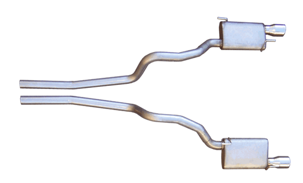Pypes Catback Exhaust System w/ Violator Mufflers NO X-Pipe Stainless (2005 - 2010 Mustang GT) SFM62V