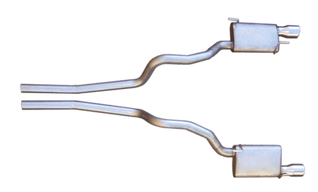 Pypes Catback Exhaust System w/ Violator Mufflers NO X-Pipe Stainless (2005 - 2010 Mustang GT) SFM62V