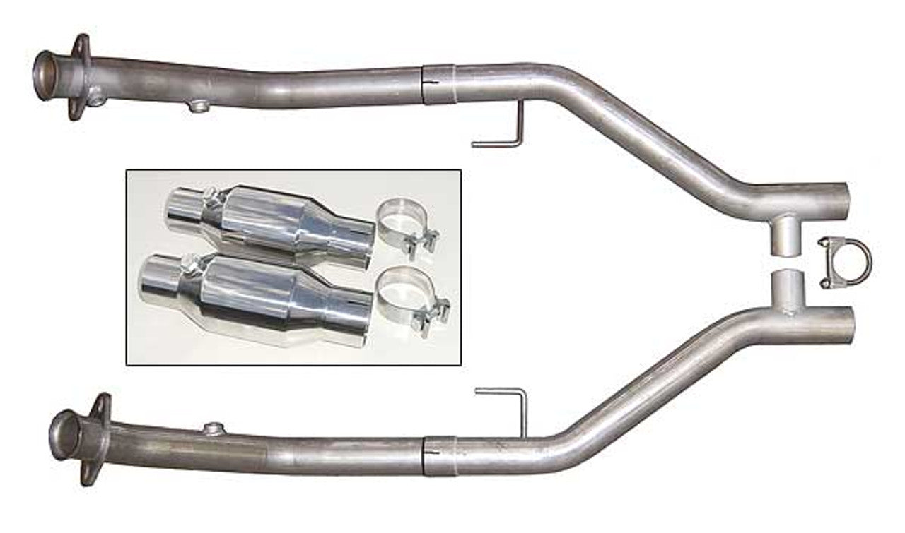 Pypes H-Pipe Exhaust Kit w/ High Flow Catalytic Converters (2005 - 2010 Mustang GT) HFM26