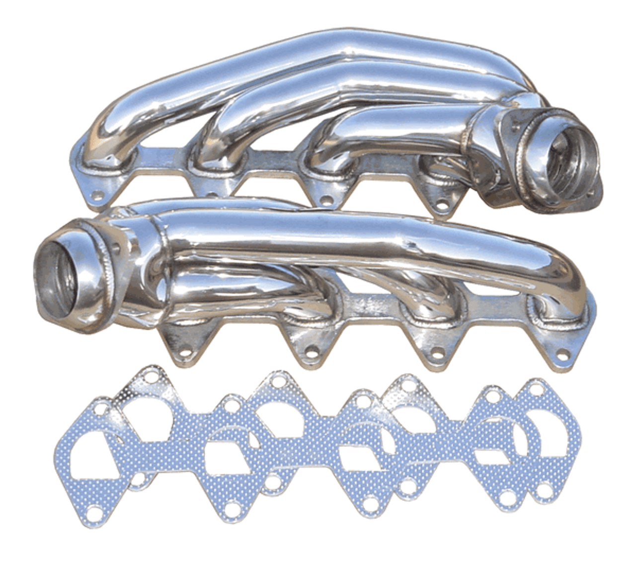 Pypes Shorty Headers Polished Stainless (2005 - 2010 Mustang GT) HDR54S