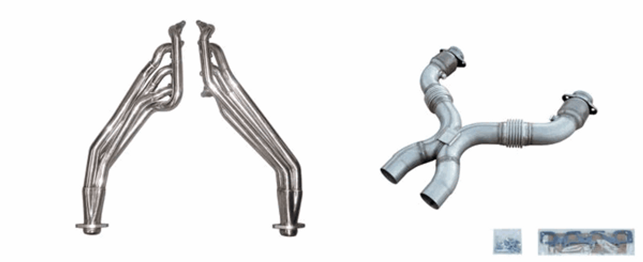 Pypes Long Tube Headers w/ Catted X-Pipe (2011 - 2014 Mustang GT) HDR76SK-1