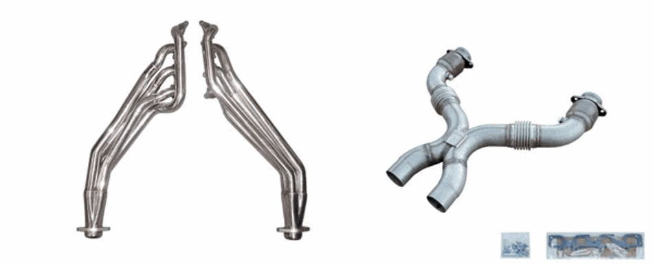 Pypes Long Tube Headers w/ Catted X-Pipe (2011 - 2014 Mustang GT) HDR76SK-1