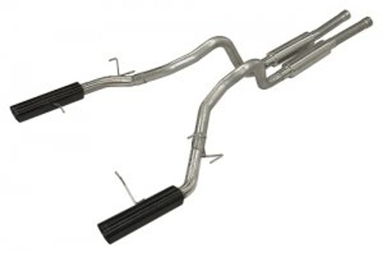 Pypes Catback Exhaust Super System w/ M-80 & Pype Bomb Mufflers Black (2011 - 2014 Mustang GT) SFM76MB