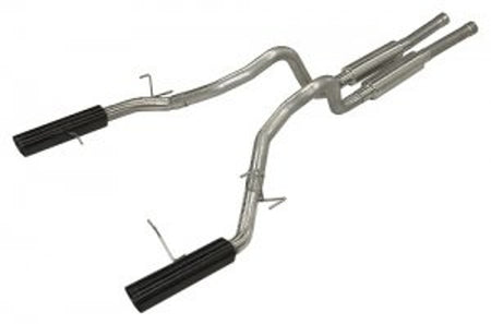 Pypes Catback Exhaust Super System w/ M-80 & Pype Bomb Mufflers Black (2011 - 2014 Mustang GT) SFM76MB