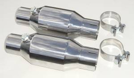 Pypes High Flow 2.5" Mini Catalytic Converters Ceramic Substrate (1986 - 2014 Mustang) CVM10K