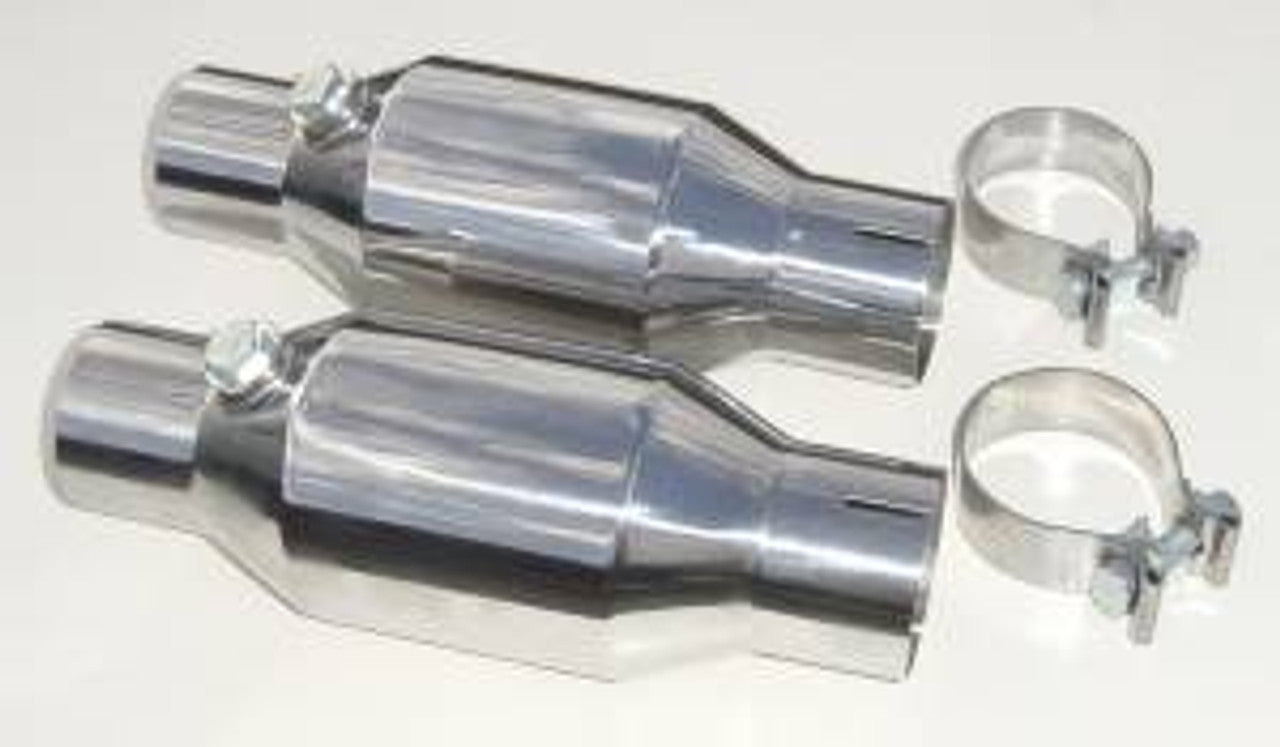 Pypes High Flow 2.5" Mini Catalytic Converters Metallic Substrate (1986 - 2014 Mustang) CVM11K