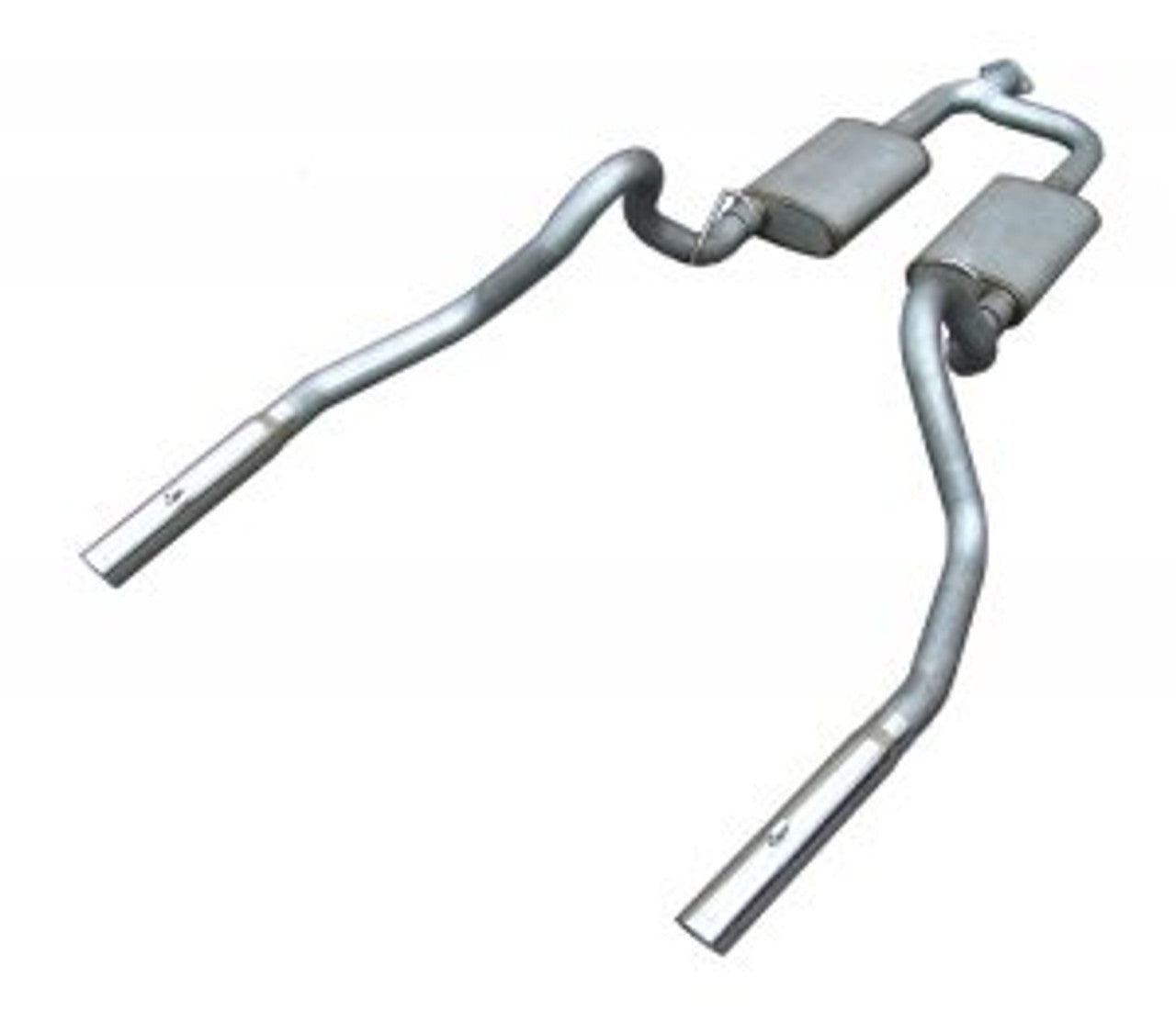 Pypes Catback Exhaust System 3" Tips w/ Street Pro Mufflers Black (1998 - 2004 Mustang V6) SFM54B