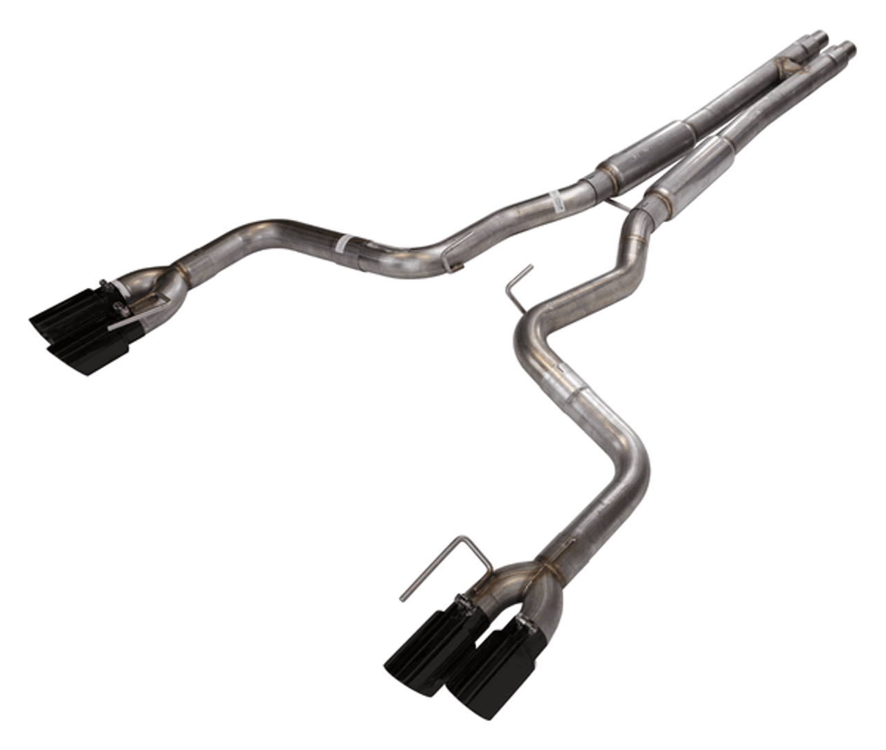 Pypes Catback Exhaust H-Bomb & Bullet Mid Mufflers Black (2018 - 2023 Mustang GT) SFM87MHB