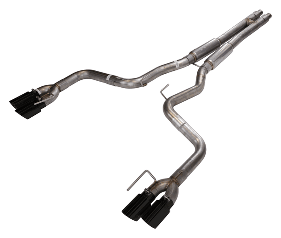 Pypes Catback Exhaust H-Bomb & Bullet Mid Mufflers Black (2018 - 2023 Mustang GT) SFM87MHB