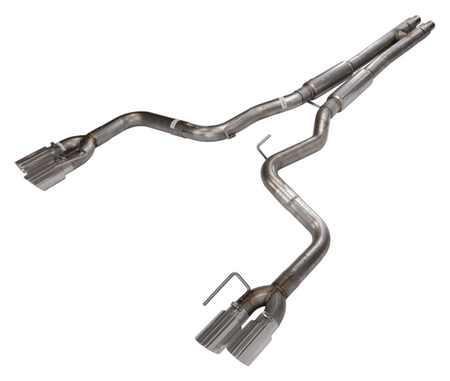 Pypes Catback Exhaust H-Bomb & Bullet Mid Mufflers Stainless (2018 - 2023 Mustang GT) SFM87MH