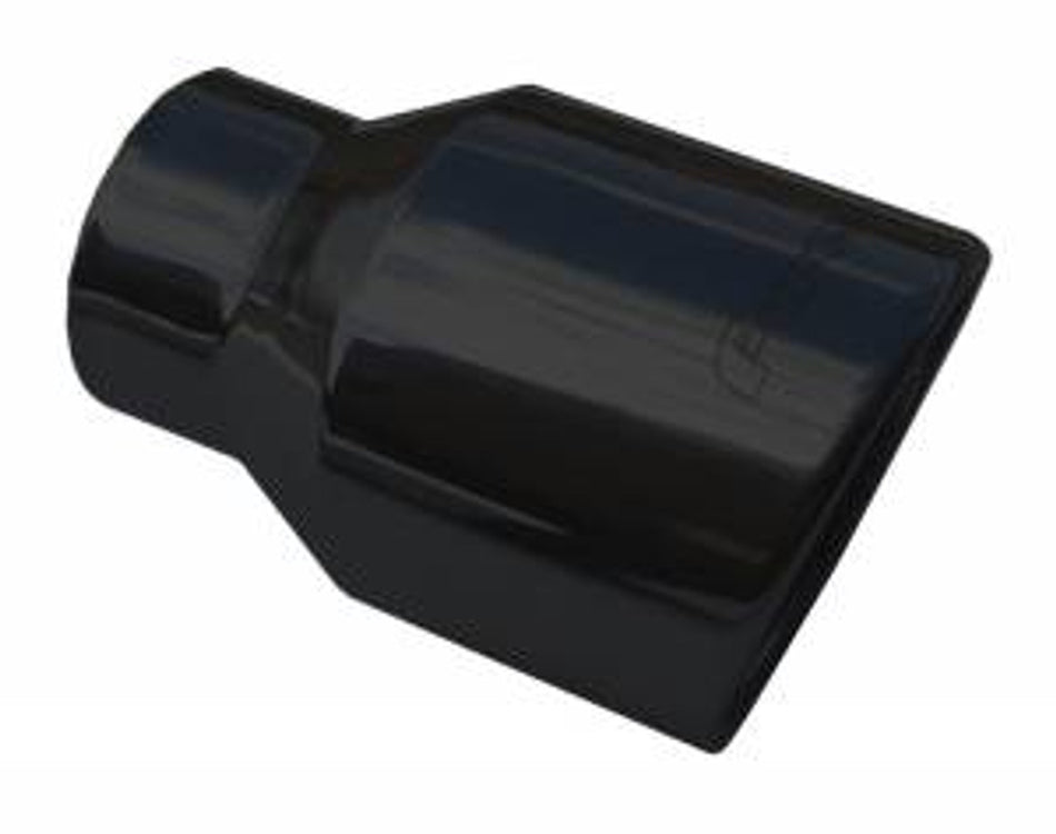 Pypes 2.5" IN to 4" OUT x 6"L Rolled Edge Angle Cut Tips Black (2005 - 2006 Mustang) EVT52B