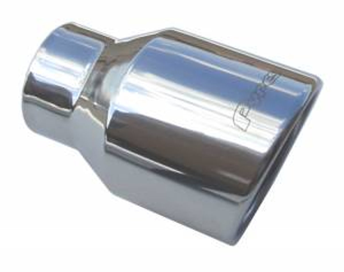 Pypes 3" IN to 4" OUT x 6"L Rolled Edge Angle Cut Tips Stainless (2005 - 2007 Mustang / 2007 Shelby GT500) EVT53