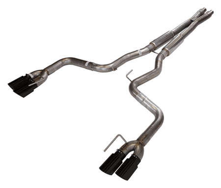 Pypes Catback Exhaust X-Bomb & Bullet Mid Mufflers Black (2018 - 2023 Mustang GT) SFM87MXB
