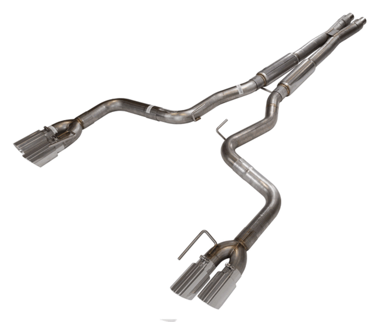 Pypes Catback Exhaust X-Bomb & Bullet Mid Mufflers Stainless (2018 - 2023 Mustang GT) SFM87MX
