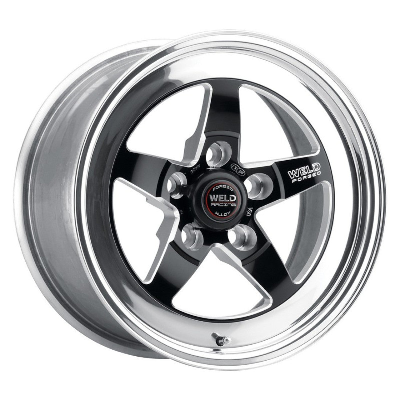 Weld 17x9 S71 Black Center Front / Rear Wheel (2005-2023 Mustang GT Base / 2024 Mustang) 71MB7090A68A