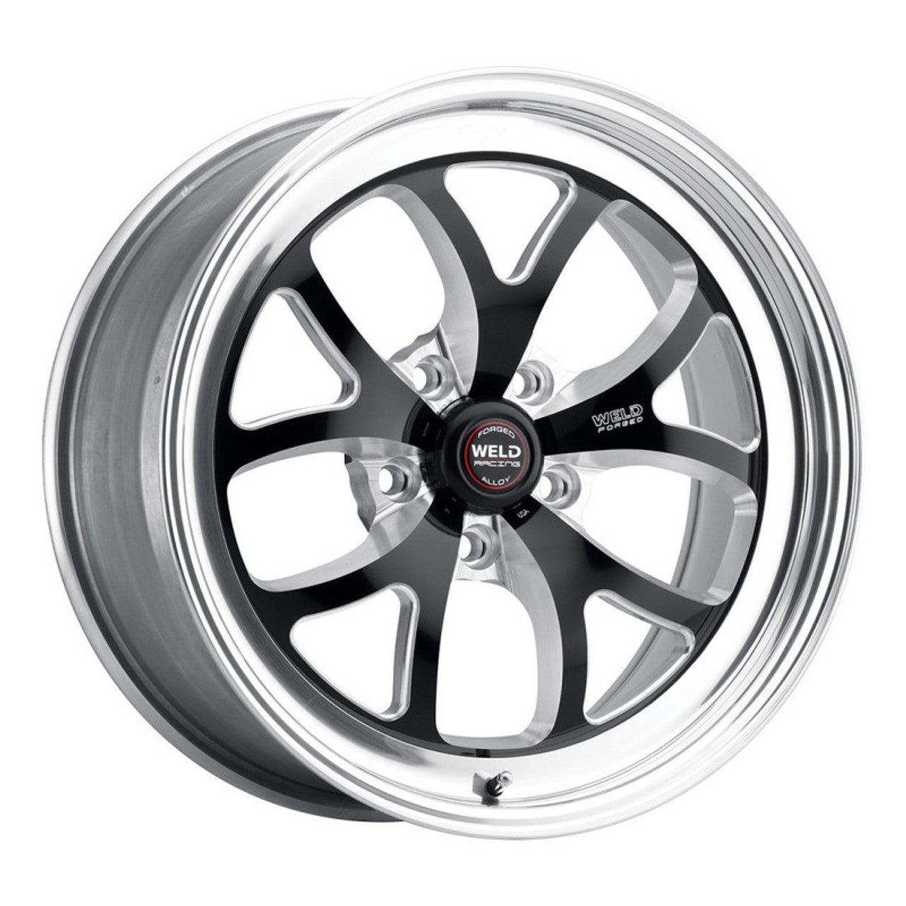 Weld 17x9 S76 Black Center Front / Rear Wheel (2005-2023 Mustang GT Base / 2024 Mustang) 76MB7090A68A