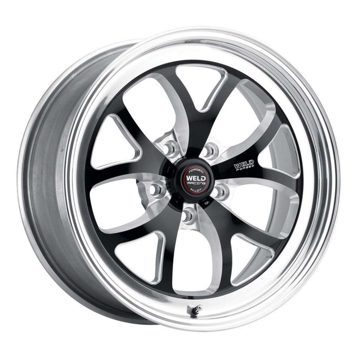 Weld 17x8 S76 Black Center Front / Rear Wheel (1970-1992 Camaro) 76LB7080B50A