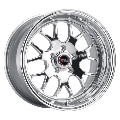 Weld 17x4.5 S77 Polished Front Wheel (1965-1973 Mustang / 1979-1993 Mustang 5 Lug Conversion) 77LP7045A17A