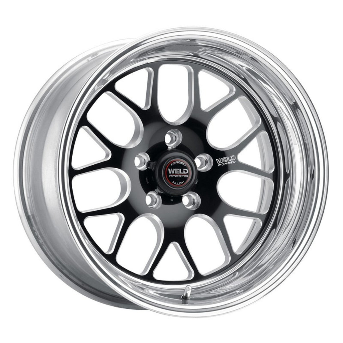 Weld 15x8 S77 Black Center Front / Rear Wheel (1967-1992 Camaro) 77LB-508B45A