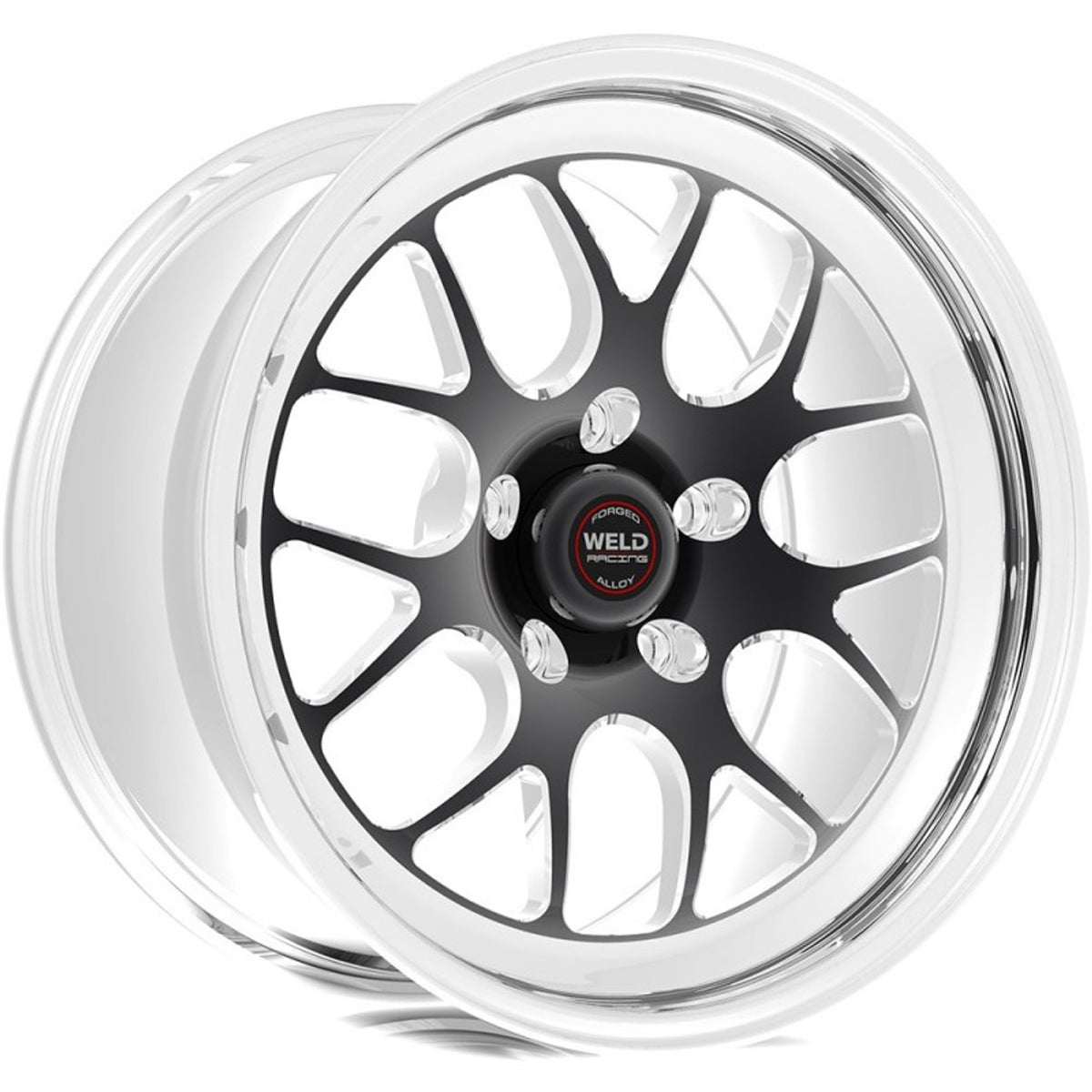 Weld 15x9 S77 Black Center Rear Wheel (1994-2004 Mustang Cobra / Bullet / Mach1) 77MB-509A55A