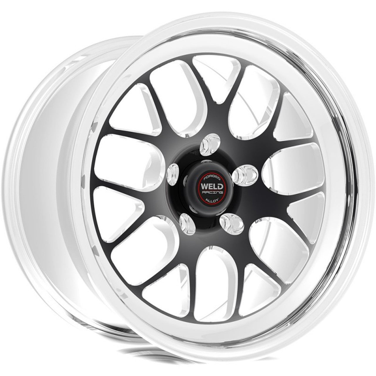 Weld 17x9 S77 Black Center Front / Rear Wheel (2005-2010 Mustang GT Base) 77MB7090A68A