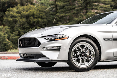 Weld 17x5 Laguna Drag Wheel 5x114.3 ET -21 BS 2.15 Gloss Black Milled Finish (Mustang/Supra) S1527C067N21