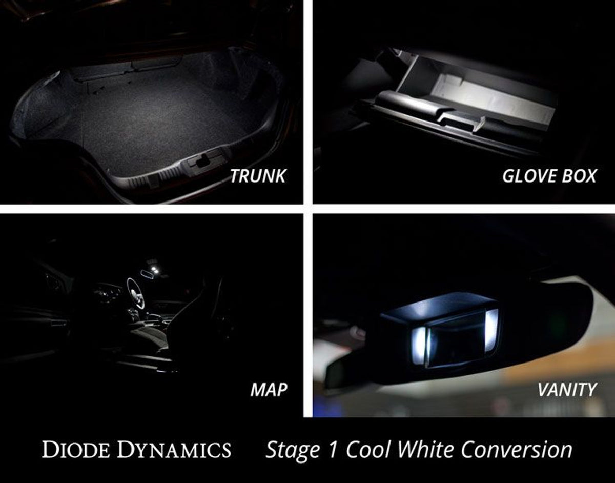 Diode Dynamics Interior LED Conversion Kit Stage 1 300 Lumens Green (2015 - 2017 Mustang) DD0280