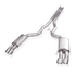 Stainless Works Legend Catback Exhaust & H-Pipe Quad Tips Performance Connect (2024 - 2026 Mustang GT) M24QUADHPCL