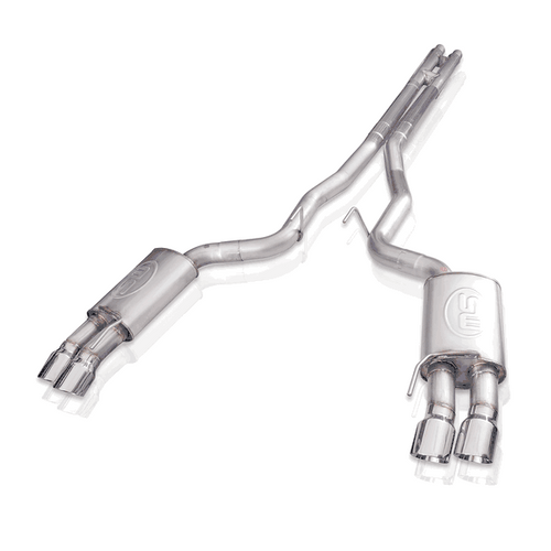 Stainless Works Legend Catback Exhaust & H-Pipe Quad Tips Performance Connect (2024 - 2026 Mustang GT) M24QUADHPCL