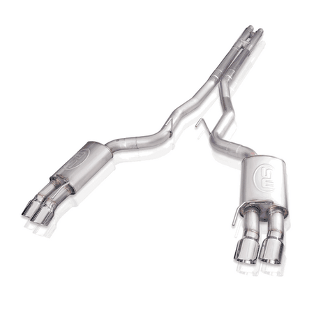 Stainless Works Legend Catback Exhaust & H-Pipe Quad Tips Performance Connect (2024 - 2026 Mustang GT) M24QUADHPCL