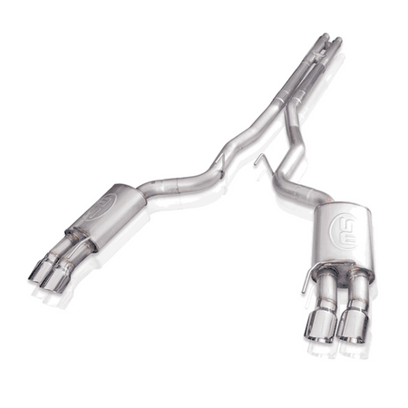 Stainless Works Legend Catback Exhaust & X-Pipe Quad Tips Performance Connect (2024 - 2026 Mustang GT) M24QUADXPCL