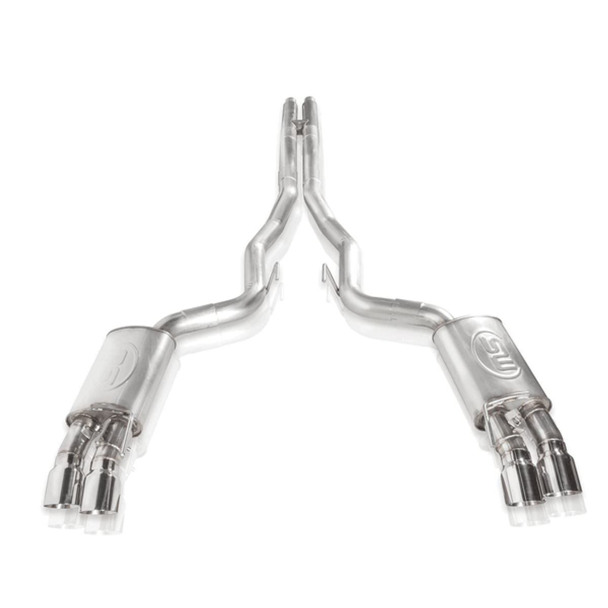 Stainless Works Redline Catback Exhaust & H-Pipe Factory Connect (2018 - 2023 Mustang GT Active Exhaust) M18CBHFCV
