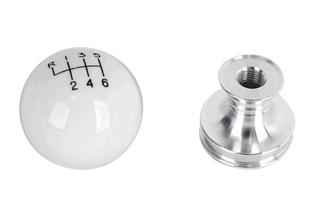 Steeda Cue Ball Shift Knob & Collar White (2011 - 2014 Mustang) 555-1251