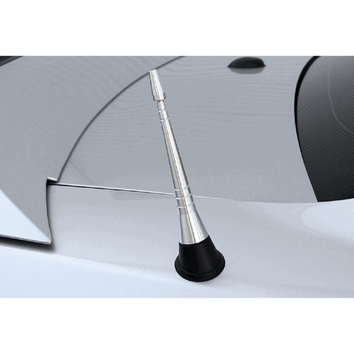 Steeda Shorty Antenna Silver (2010 - 2014 Mustang) 555-1261