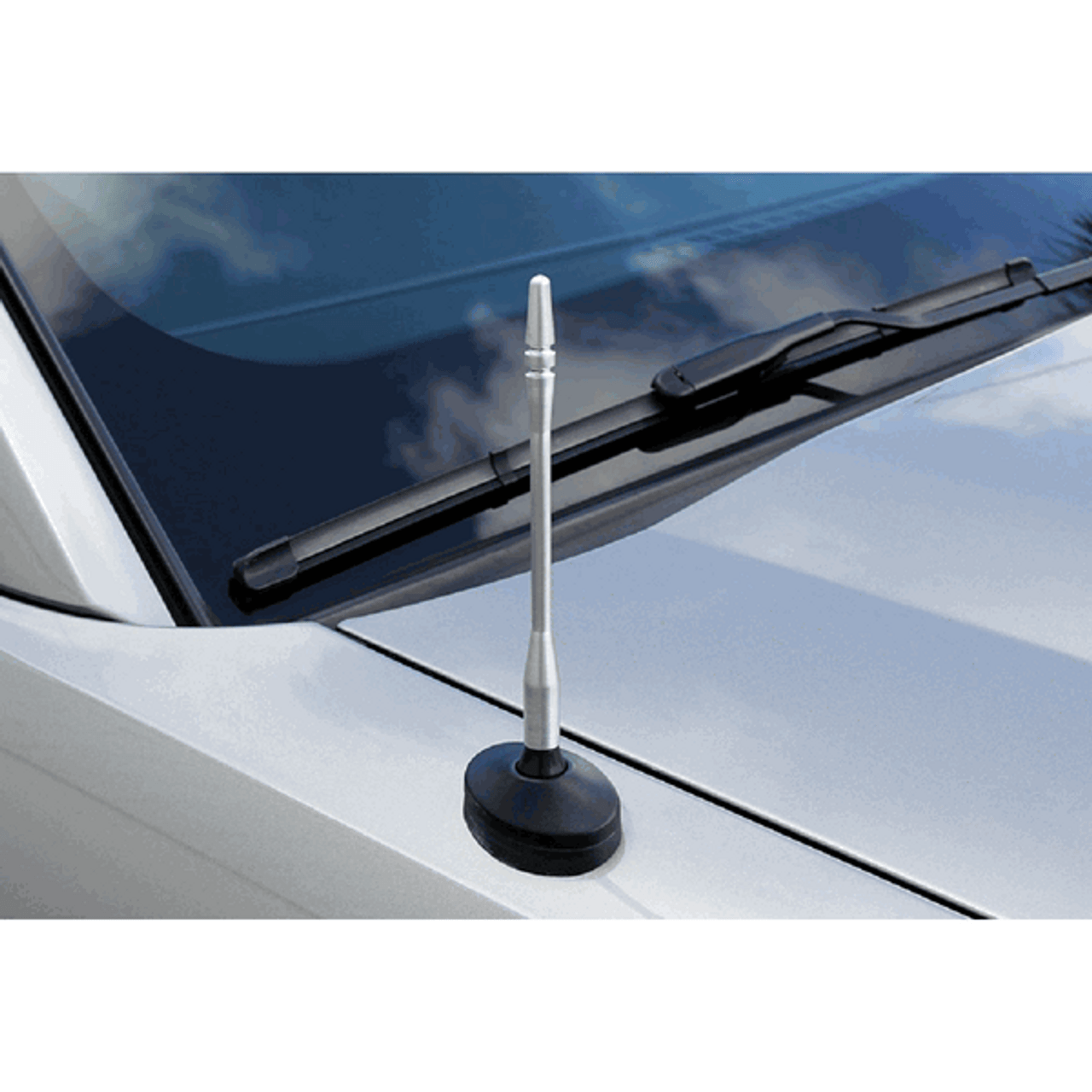 Steeda Shorty Antenna Silver (1979 - 2009 Mustang) 555-1241