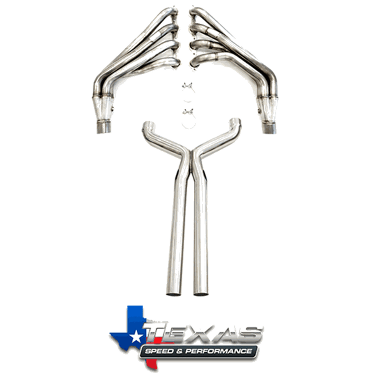 Texas Speed 1-7/8" Long Tube Headers & X-Pipe w/High Flow Cats (2010-2015 Camaro SS/ZL1) 25-TSPG5304HXCAT-178