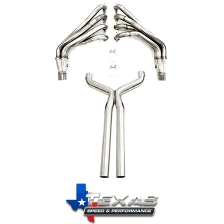 Texas Speed 1-7/8" Long Tube Headers & X-Pipe w/High Flow Cats (2010-2015 Camaro SS/ZL1) 25-TSPG5304HXCAT-178