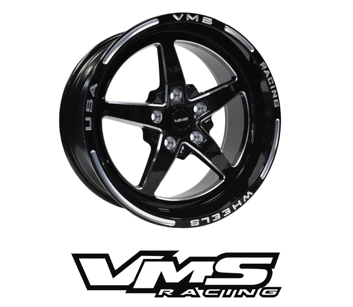 VMS 15x10 Rear Street Drag Race Wheel 5x114.3 w/ -25 offset (See Notes) VWST021
