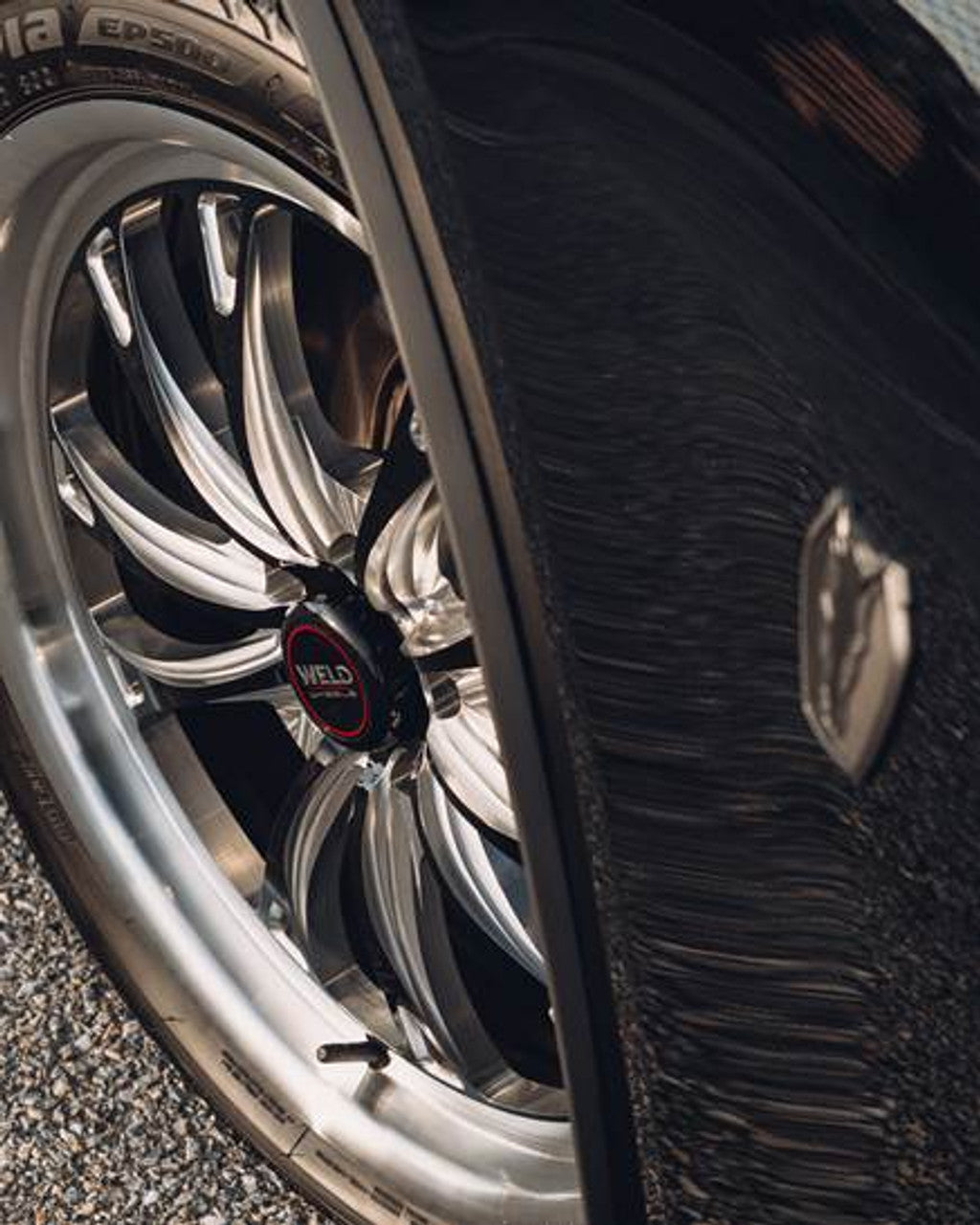 Weld 20x5 Belmont Drag Wheel 5x114.3 ET -38 BS 1.66 Gloss Black (2020 - 2022 Shelby GT500) S1570C067N38