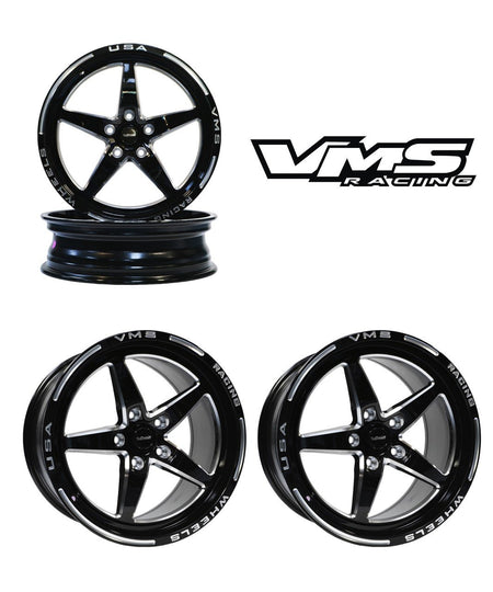 VMS Front & Rear V-Star Drag Wheel Set (2019-2020 Charger/Challenger Widebody)