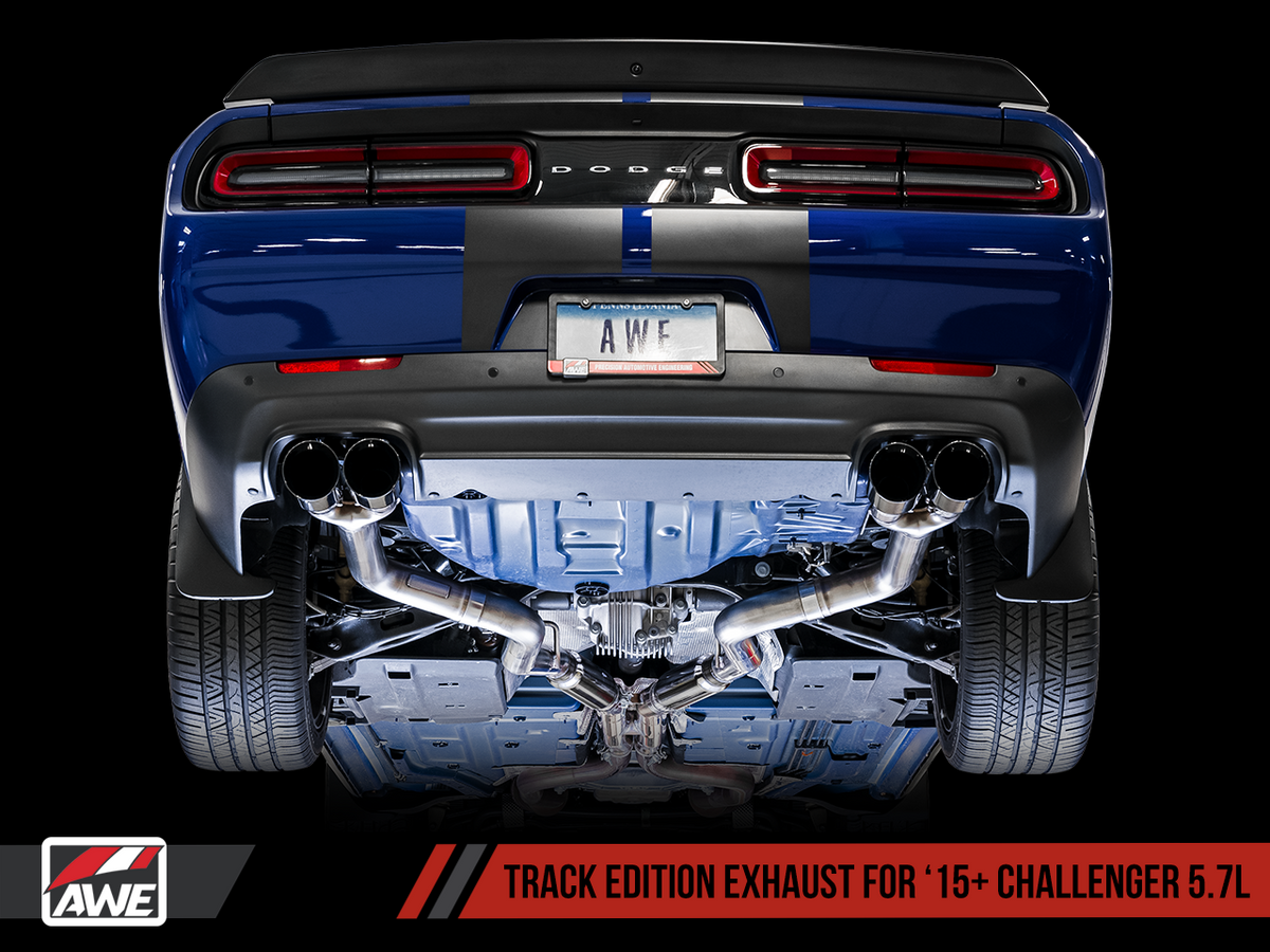 AWE Track Edition Exhaust Chrome Quad Tips (2017+ Challenger 5.7L) 3015-42144
