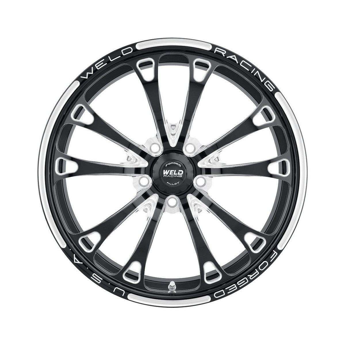 Weld 18x6 V-Series 1-Pc Frontrunner 5x4.5 BP 3.2 BS Black (2005 - 2026 Mustang / 2024 Mustang / Non Dark Horse or PP) 84B1806206